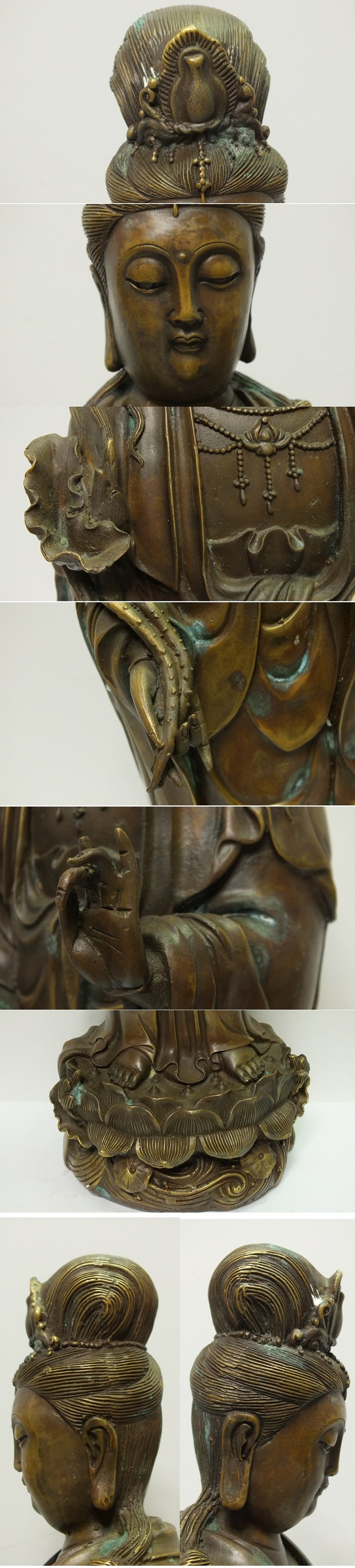 爆買い低価古い菩薩　仏像　銅製　0823J1r※ 仏像